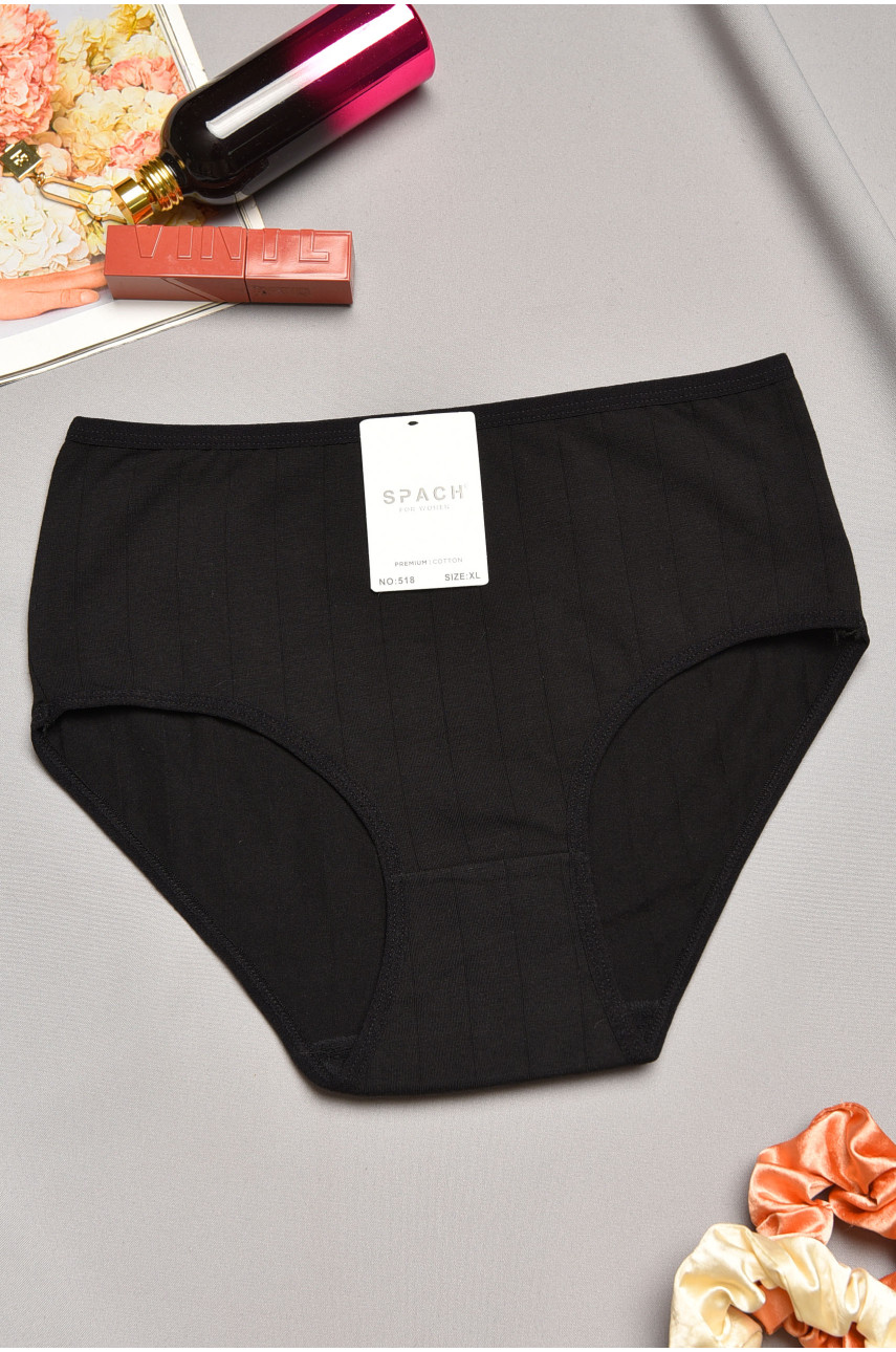 Трусы женские полубатальные черного цвета 518 195609