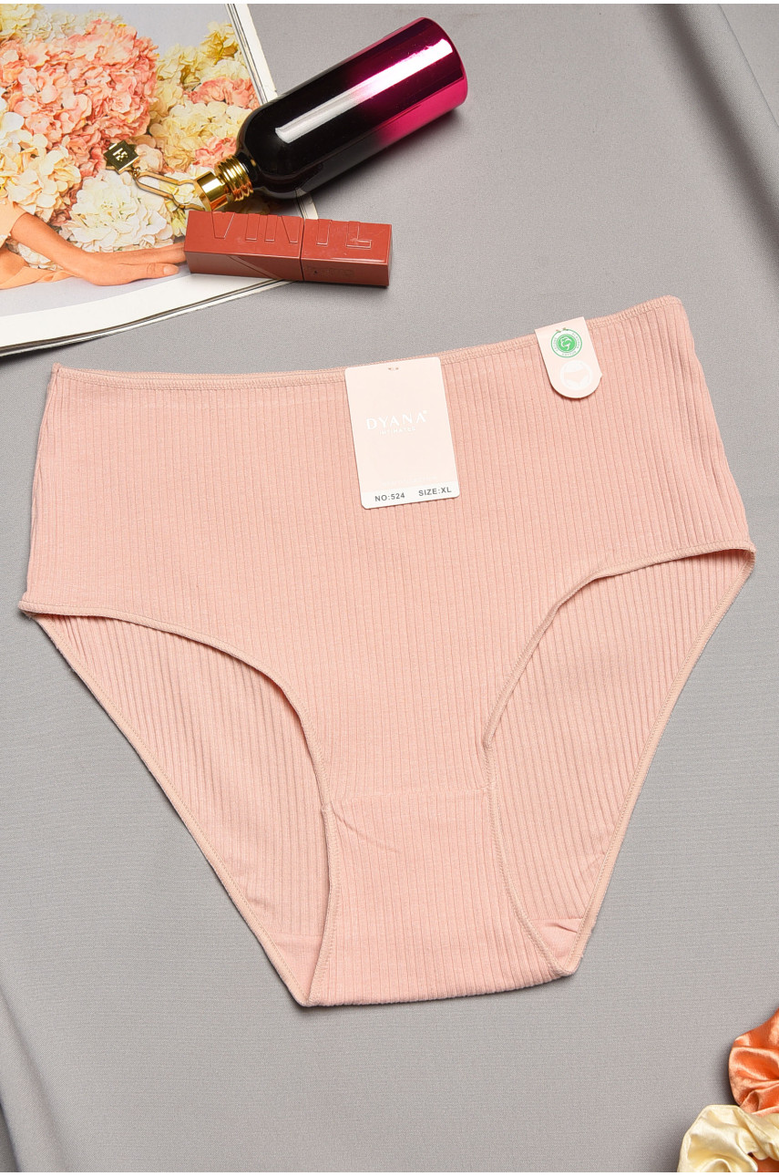 Трусы женские полубатальные пудрового цвета 524 195613