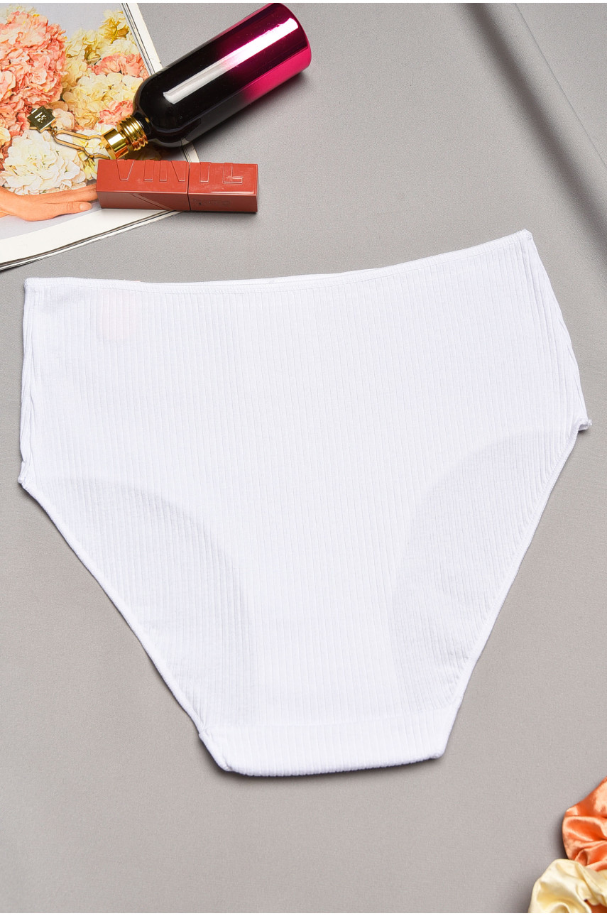 Трусы женские полубатальные белого цвета 524 195617