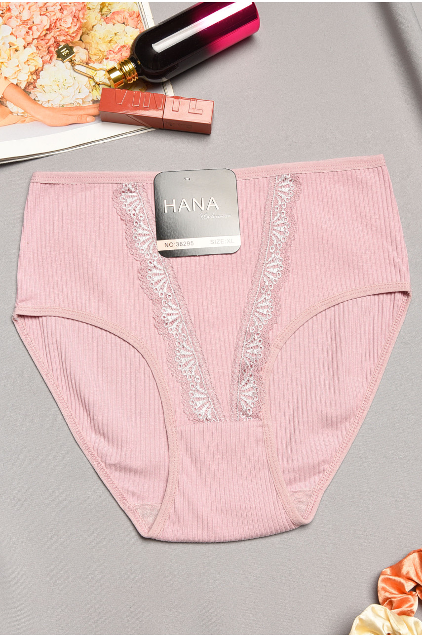 Трусы женские полубатальные пудрового цвета 38295 195620