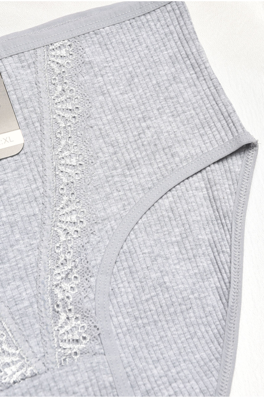 Трусы женские полубатальные серого цвета 38295 195621