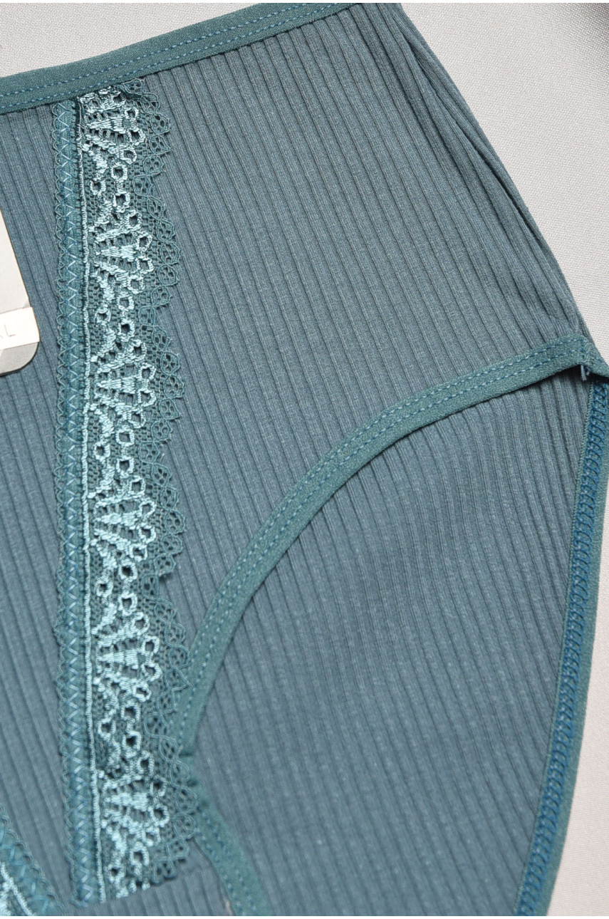 Труси жіночі напівбатальні зеленого кольору 38295 195622