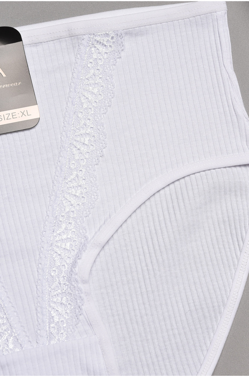 Трусы женские полубатальные белого цвета 38295 195623