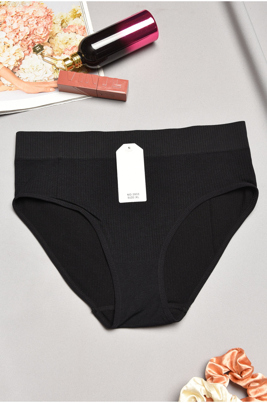 Трусы женские полубатальные черного цвета 3933 195630