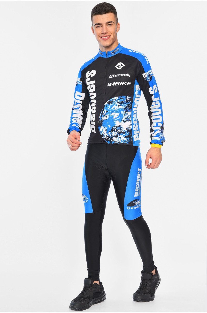 Велокостюм чоловічий чорного кольору 195638