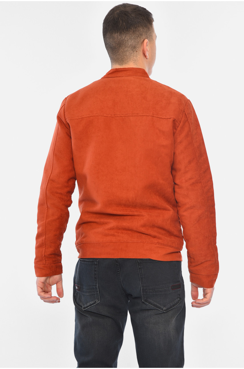 Бомбер мужской замшевый терракотового цвета 532 195640 Бомбер мужской замшевый терракотового цвета 532 195640