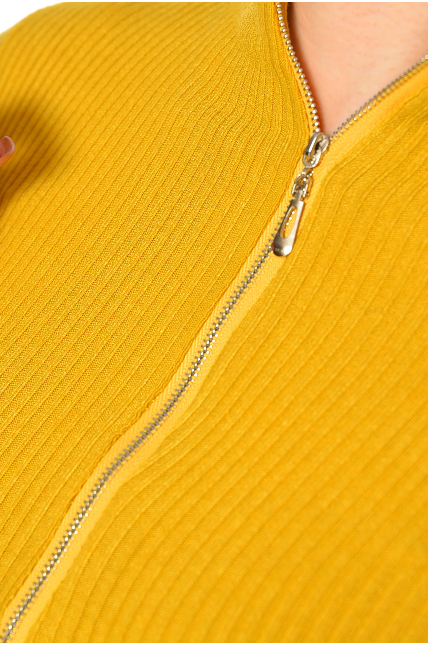 Гольф женский горчичный на молнии 195644 Гольф женский горчичный на молнии 195644