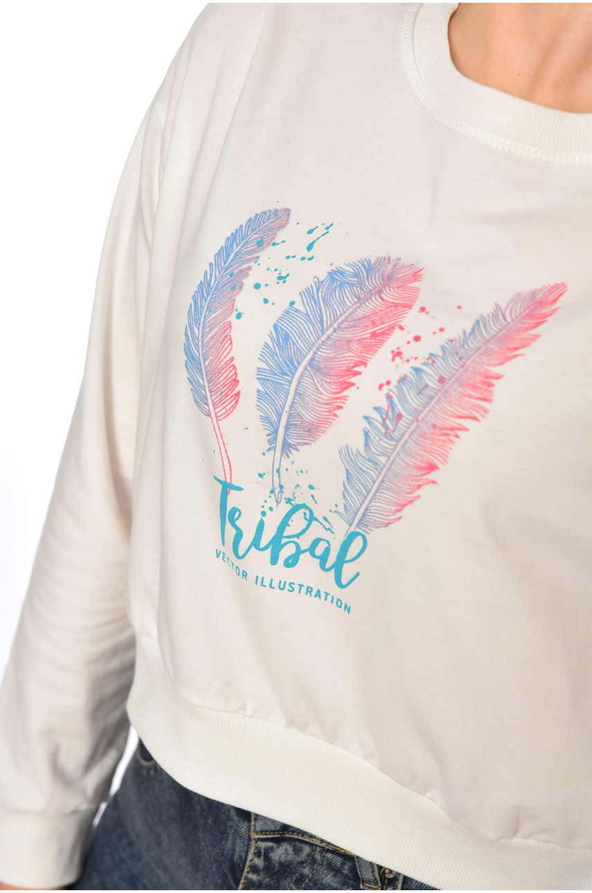 Світшоти жіночий білий А12-3 195654 Світшоти жіночий білий А12-3 195654