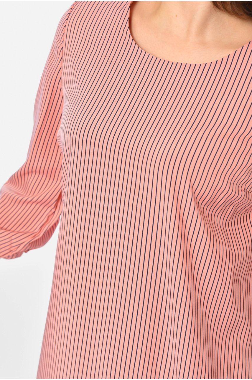 Платье женское полосатое розового цвета 520 195659 Платье женское полосатое розового цвета 520 195659