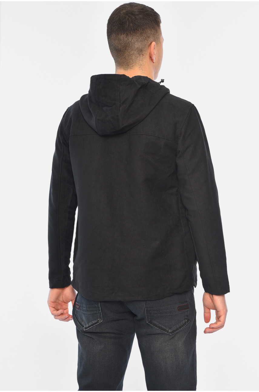 Ветровка мужская черного цвета 3009 195660