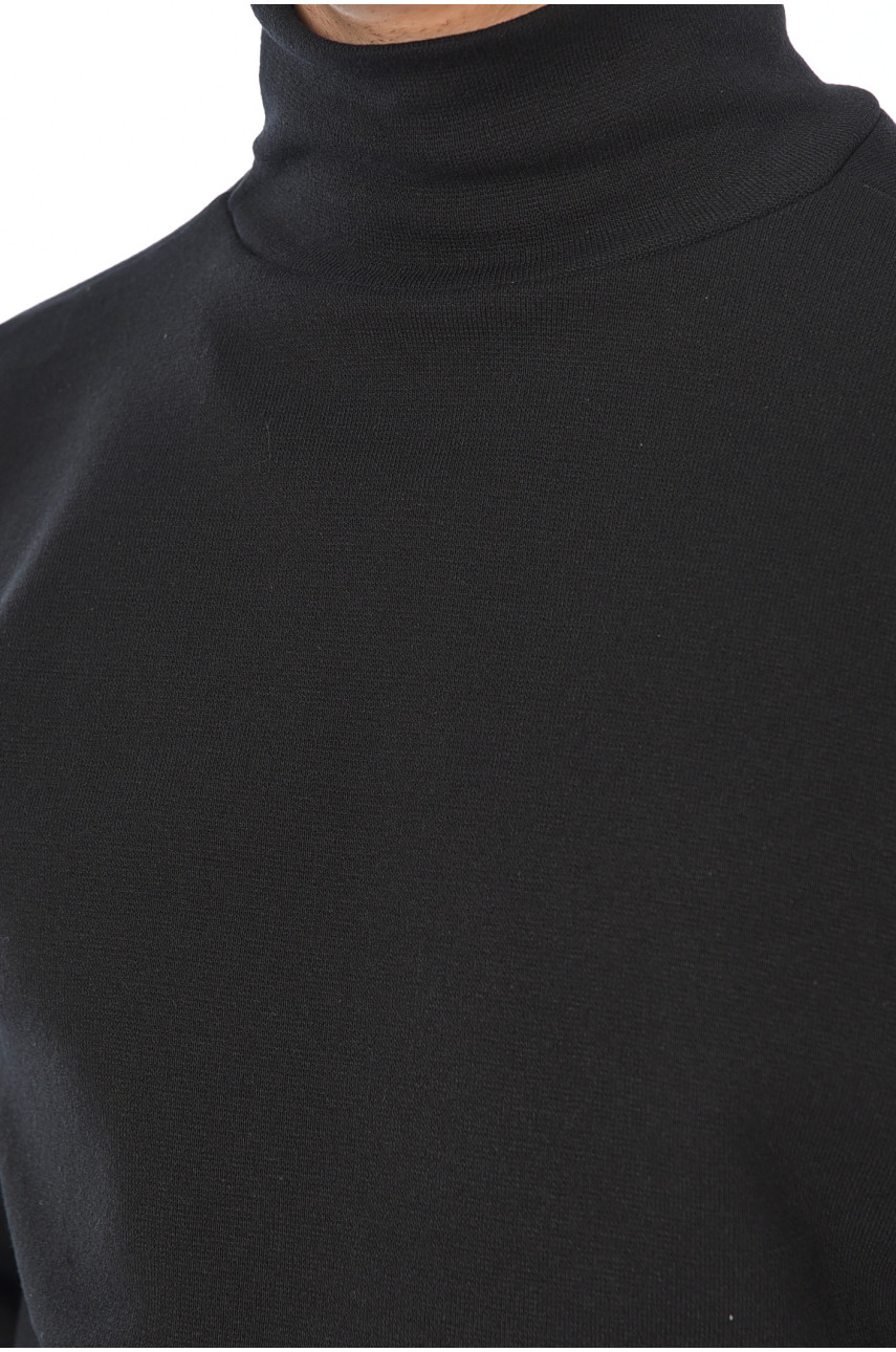 Гольф чоловічий батальний на байці чорного кольору 195662 Гольф чоловічий батальний на байці чорного кольору 195662