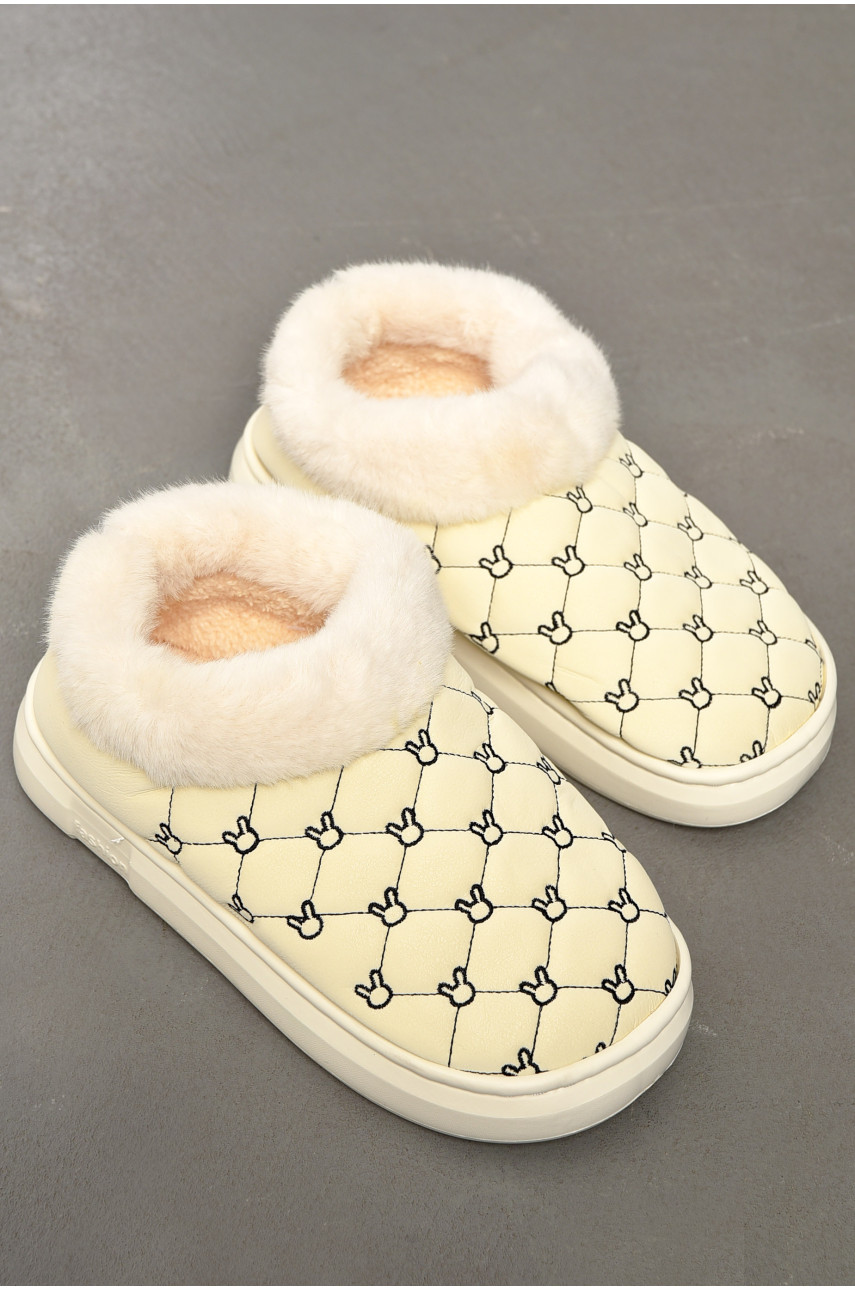 Угги женские укороченные эко кожа молочного цвета JHA6 195664 Угги женские укороченные эко кожа молочного цвета JHA6 195664