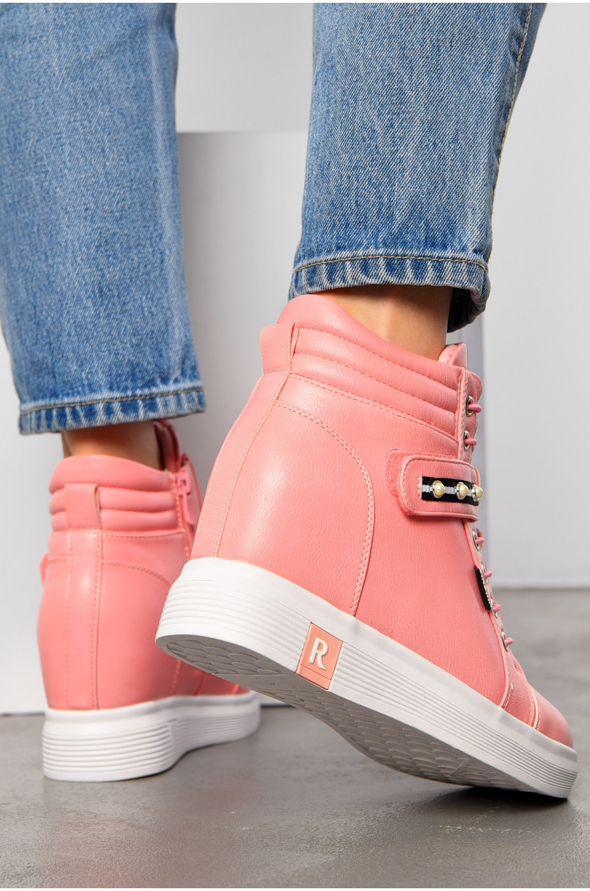 Ботинки женские зимние на меху розового цвета 8383-29 195686