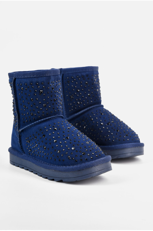 Угги детские искуственная замша синего цвета 8509-2 195689