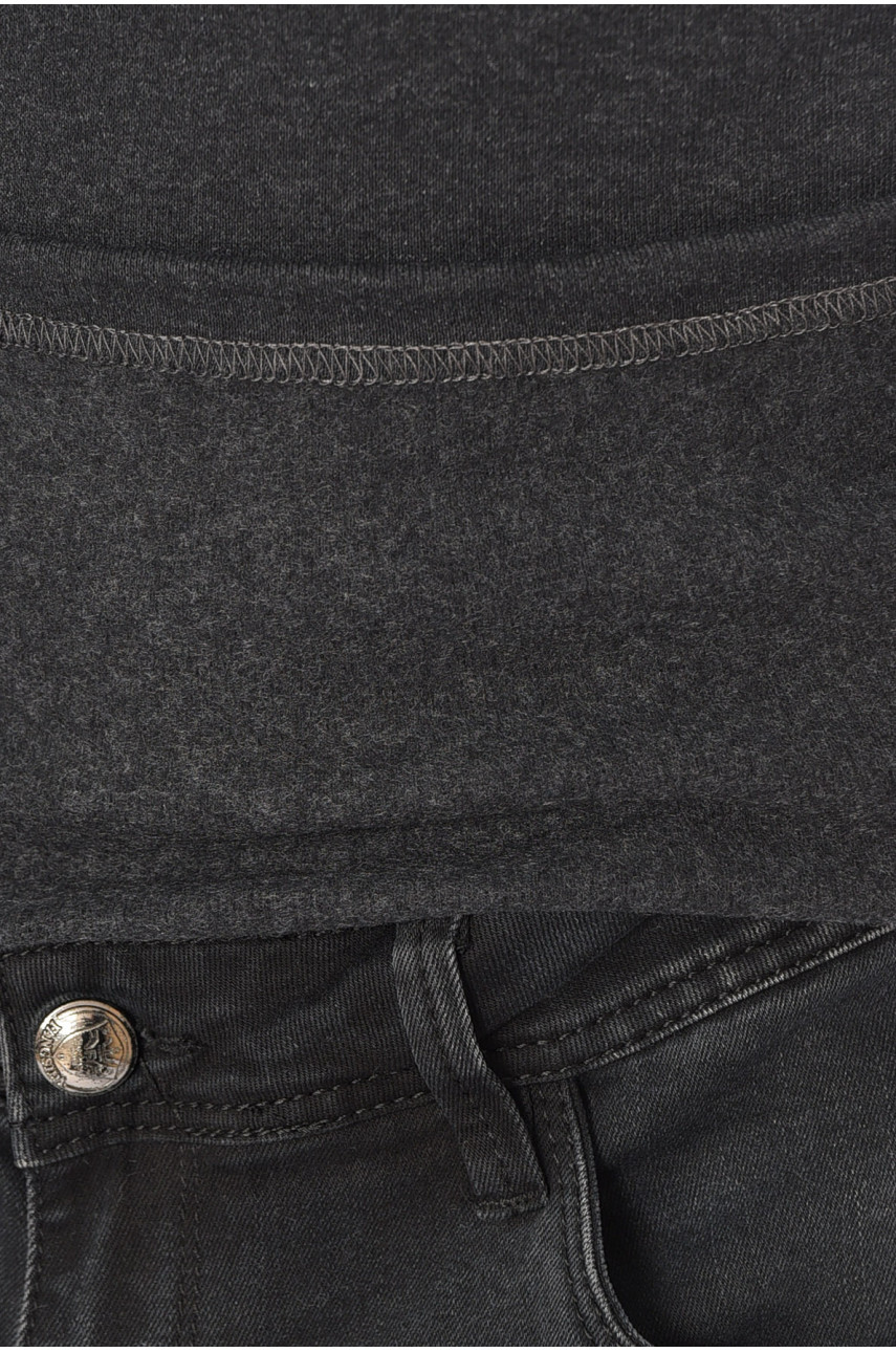 Гольф чоловічий однотонний на флісі темно-сірого кольору 195698 Гольф чоловічий однотонний на флісі темно-сірого кольору 195698