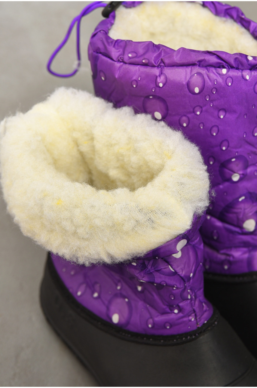 Дутики женские на меху фиолетового цвета саид 195702 Дутики женские на меху фиолетового цвета саид 195702