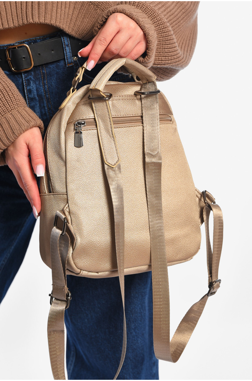 Рюкзак женский экокожа+бархат коричневого цвета 9636 195731 Рюкзак женский экокожа+бархат коричневого цвета 9636 195731