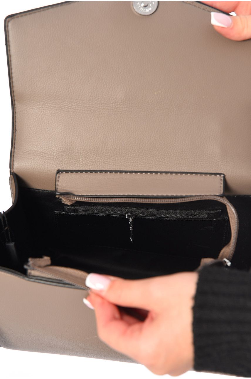 Сумка жіноча з екошкіри кольору мокко 7849 195734