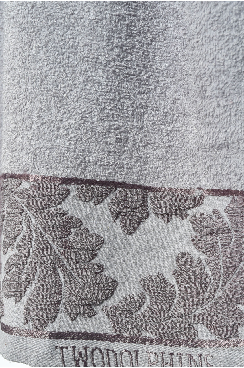 Полотенце банное махровое серого цвета 152-61-120 195741