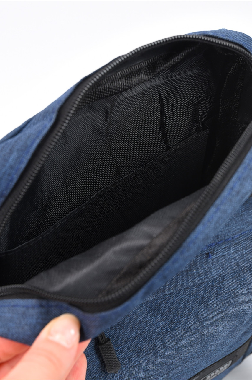 Сумка чоловіча через плече текстиль синього кольору 19118 195754