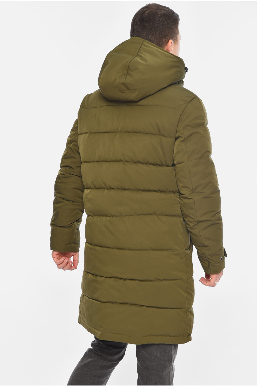 Куртка чоловіча подовжена єврозима кольору хакі а867 195769