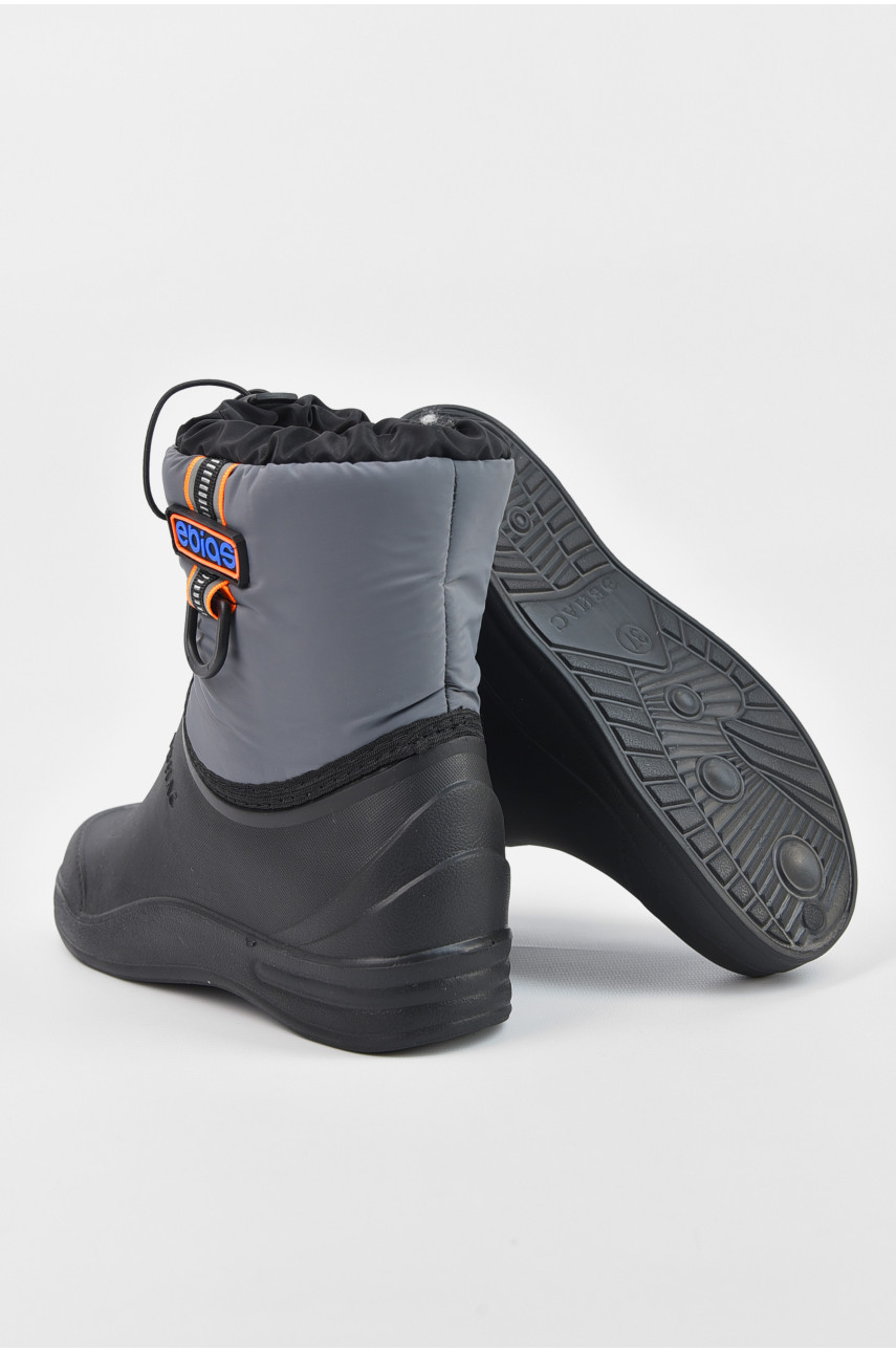 Дутики детские на меху черно-серого цвета сд101 195782 Дутики детские на меху черно-серого цвета сд101 195782