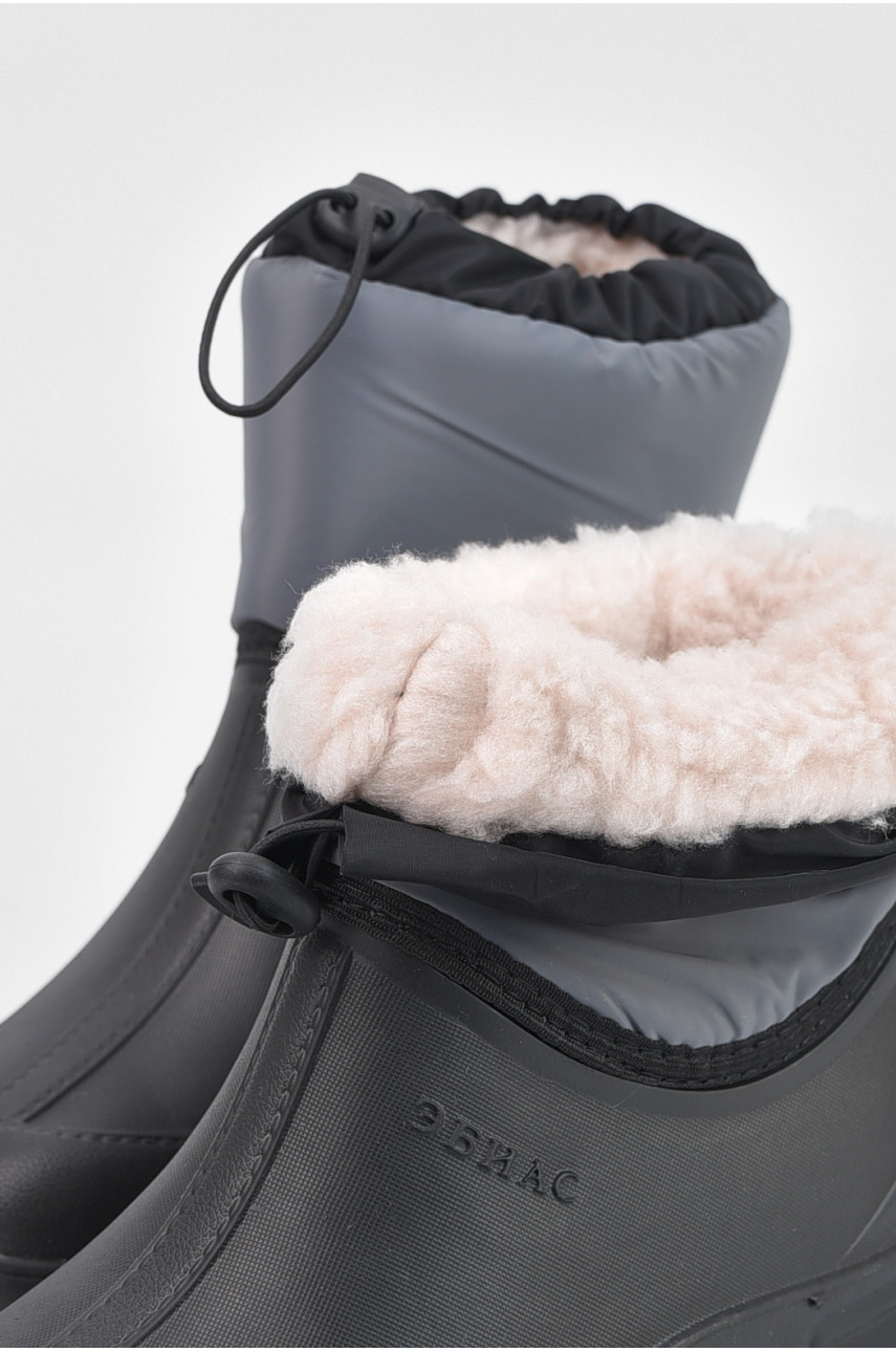 Дутики детские на меху черно-серого цвета сд101 195782 Дутики детские на меху черно-серого цвета сд101 195782