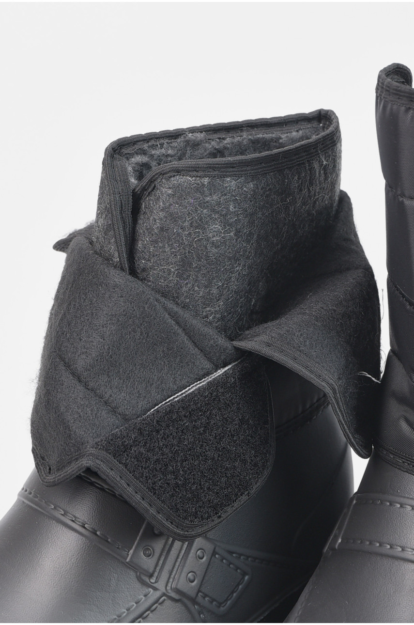 Дутики мужские пена со съемным носком черного цвета В 195783 Дутики мужские пена со съемным носком черного цвета В 195783