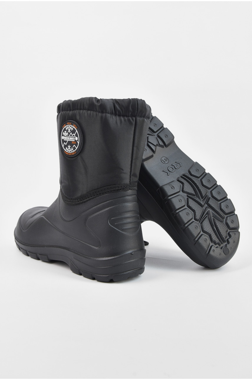 Дутики мужские пена со съемным носком черного цвета М-28 195784 Дутики мужские пена со съемным носком черного цвета М-28 195784