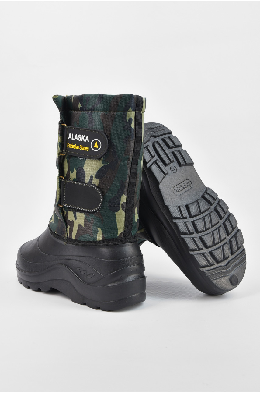 Дутики мужские пена со съемным носком черного цвета М-14 195786 Дутики мужские пена со съемным носком черного цвета М-14 195786