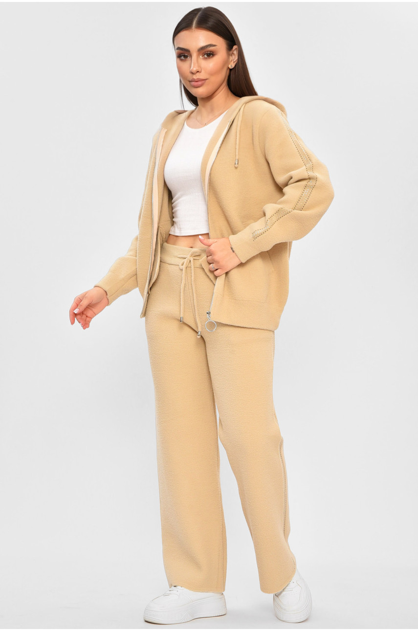 Костюм альпака женский бежевого цвета 30739 195803 Костюм альпака женский бежевого цвета 30739 195803
