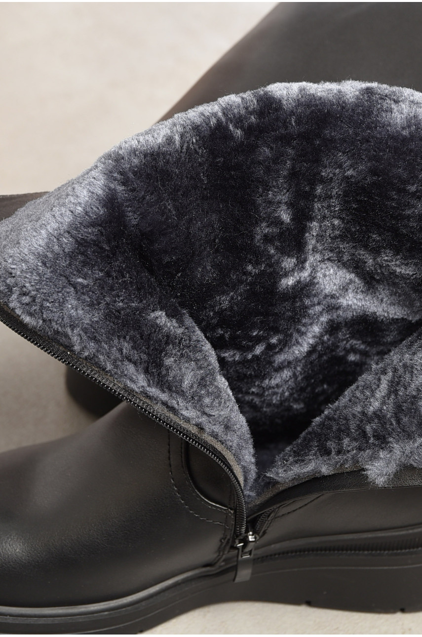 Сапоги женские зимние на молнии черного цвета 213-1 195809 Сапоги женские зимние на молнии черного цвета 213-1 195809