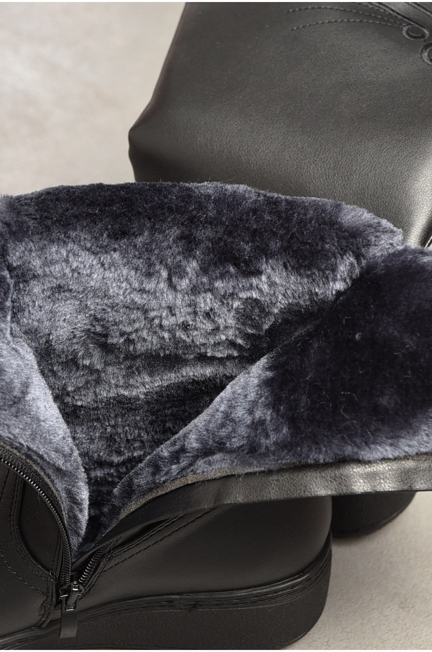 Сапоги женские зимние на молнии черного цвета 2001-1 195810 Сапоги женские зимние на молнии черного цвета 2001-1 195810