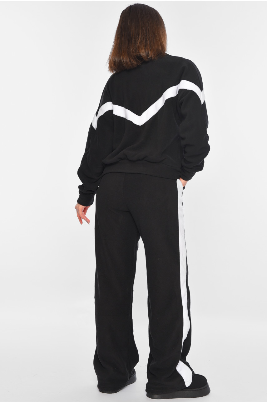 Спортивний костюм жіночий полар фліс чорного кольору 5131 195819