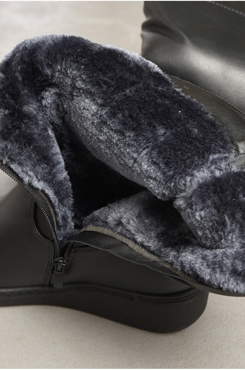 Сапоги женские зимние на молнии черного цвета 202-1 195821 Сапоги женские зимние на молнии черного цвета 202-1 195821