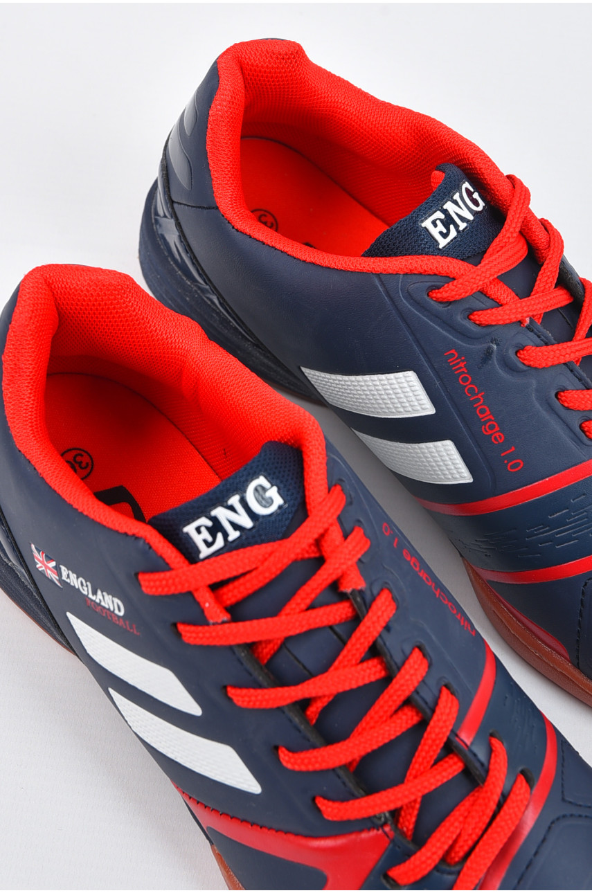 Бутсы подростковые для мальчика темно-синего цвета B8012-7Z 195827 Бутсы подростковые для мальчика темно-синего цвета B8012-7Z 195827