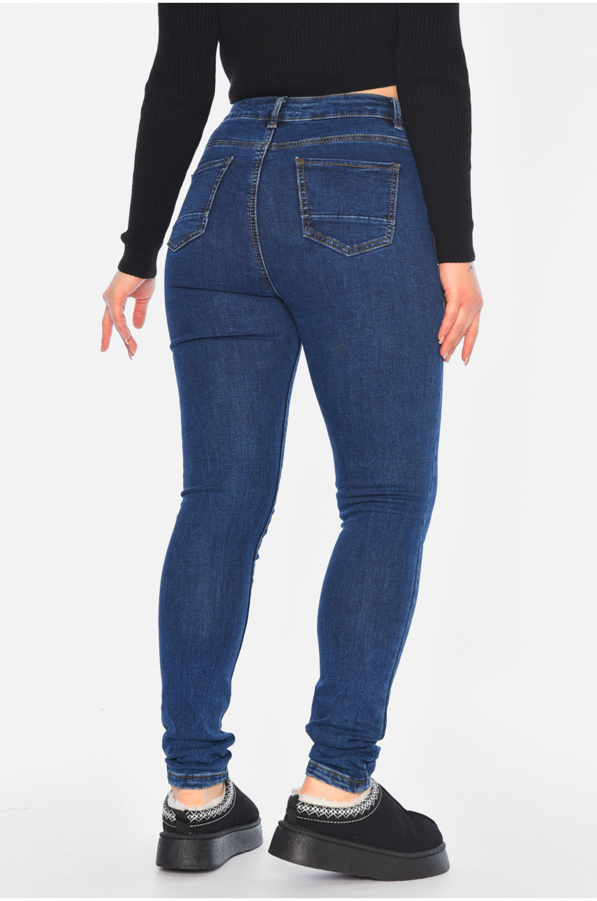 Джинси жіночі утеплені синього кольору 7150 195840