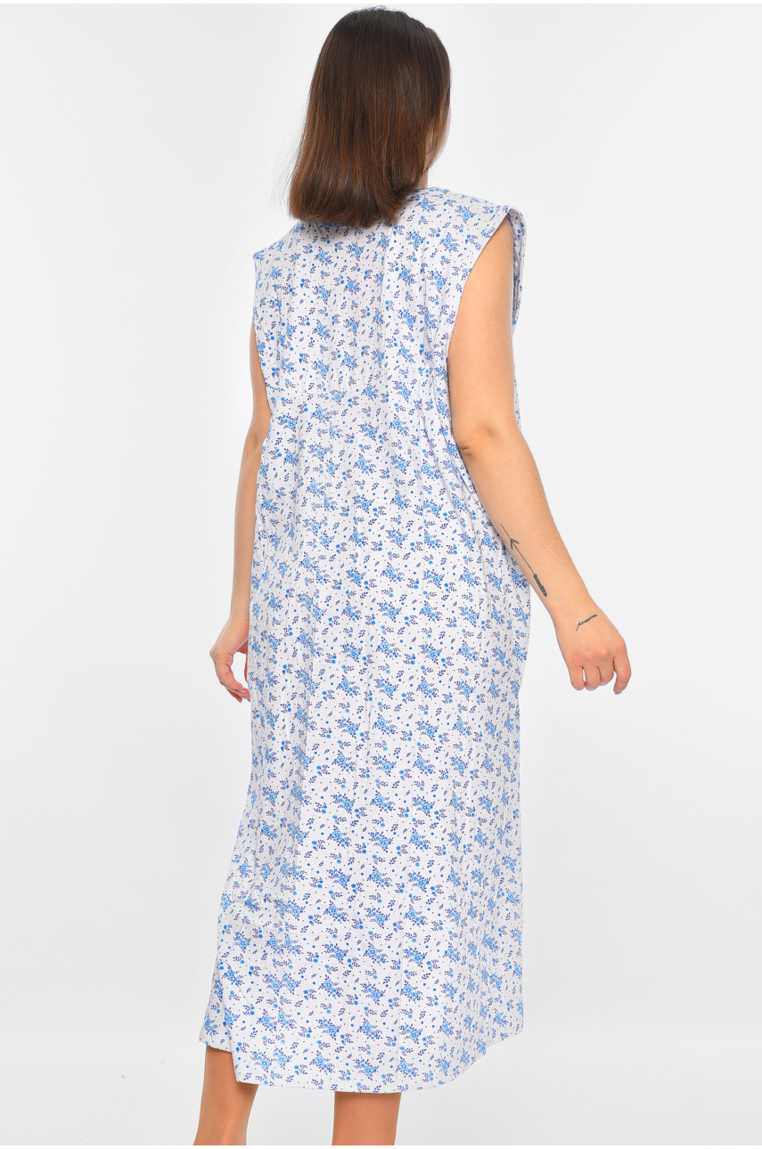 Ночная рубашка женская батальная белого цвета с принтом 353 195843