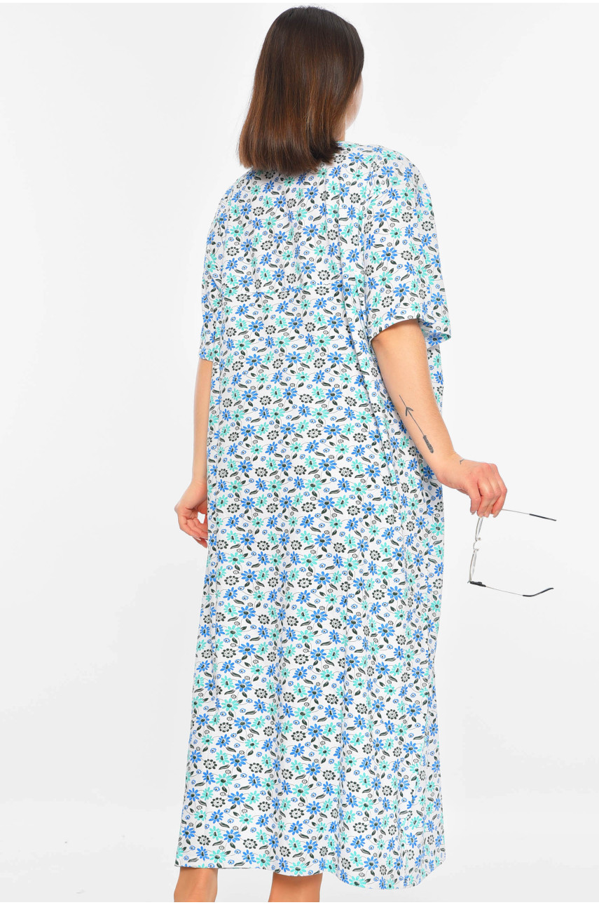 Ночная рубашка женская батальная белого цвета с принтом 308 195854