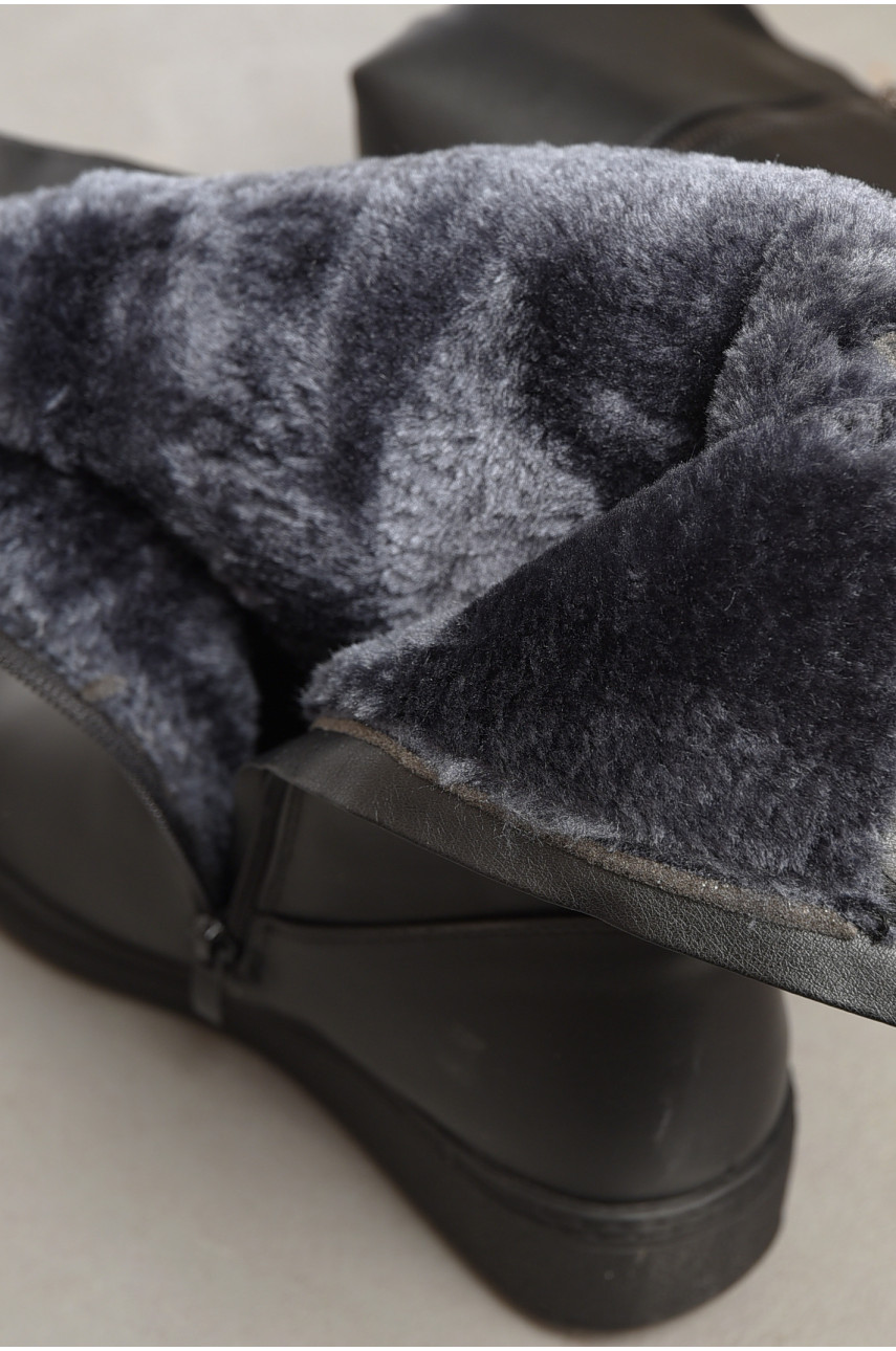 Сапоги женские зимние на молнии черного цвета 203-1 195862 Сапоги женские зимние на молнии черного цвета 203-1 195862