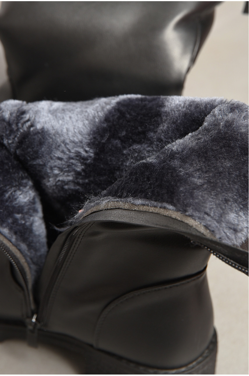 Сапоги женские зимние на молнии черного цвета 207-1 195864 Сапоги женские зимние на молнии черного цвета 207-1 195864