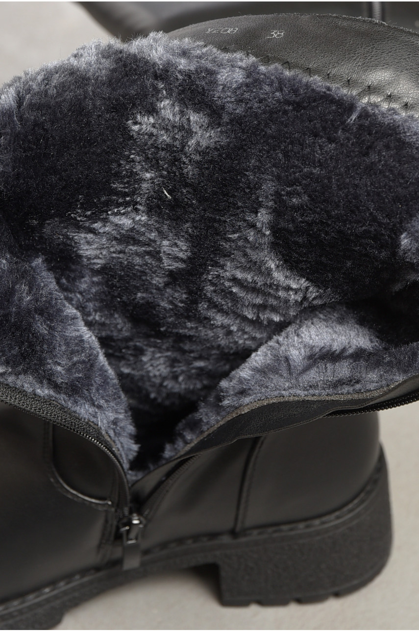Сапоги женские зимние на молнии черного цвета 208-1 195865 Сапоги женские зимние на молнии черного цвета 208-1 195865
