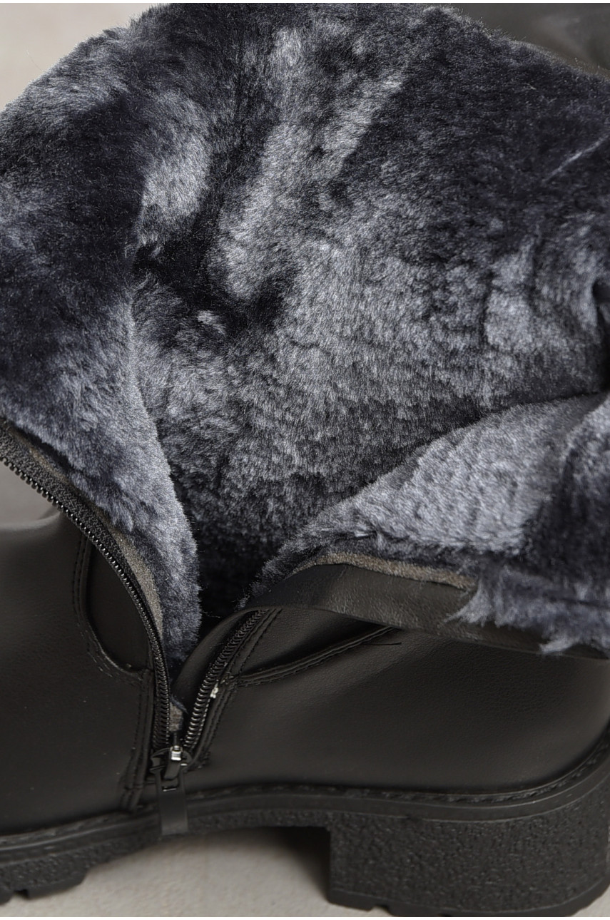 Сапоги женские зимние на молнии черного цвета 206-1 195866 Сапоги женские зимние на молнии черного цвета 206-1 195866