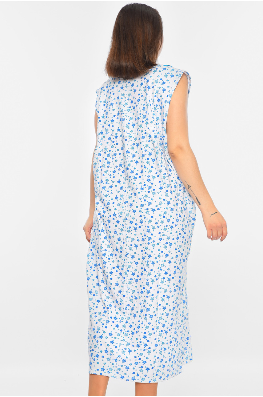 Ночная рубашка женская батальная белого цвета с принтом 303 195891