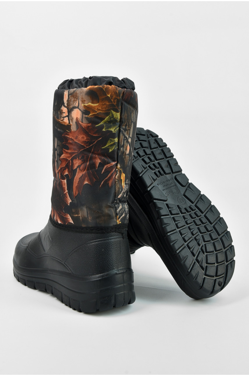 Дутики мужские пена на овчине черного цвета БМ-12 195905