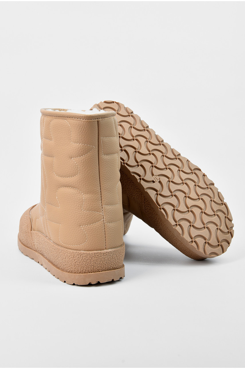 Уггі дитячі для дівчинки бежевого кольору на хутрі 40330-3 195937