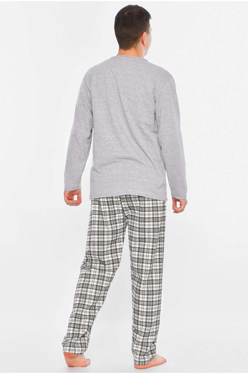 Піжама чоловіча на флісі напівбатальна сірого кольору 15470 195977 Піжама чоловіча на флісі напівбатальна сірого кольору 15470 195977