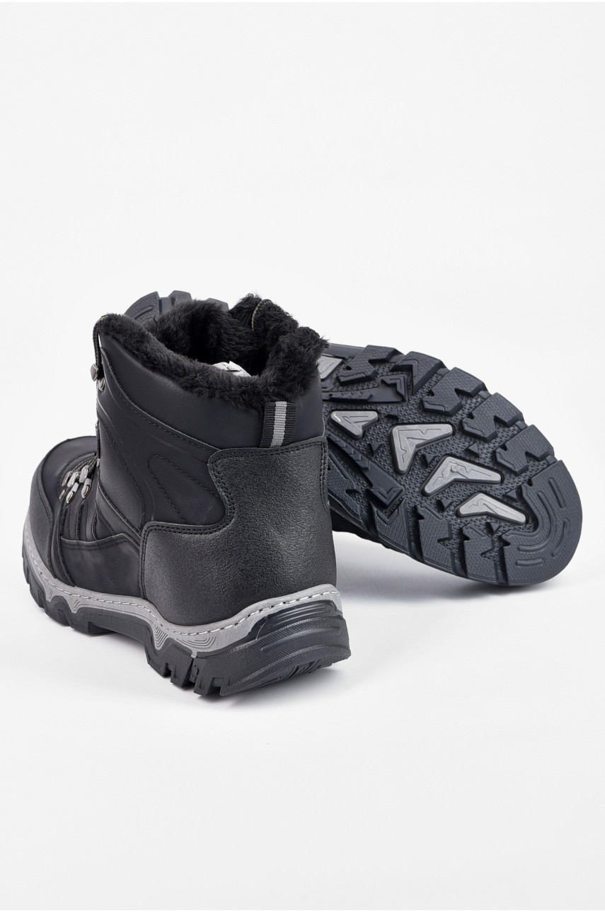 Черевики чоловічі зимові на хутрі чорного кольору 2323 195986