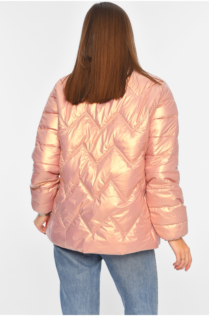 Куртка жіноча демісезонна персикового кольору 226 195991