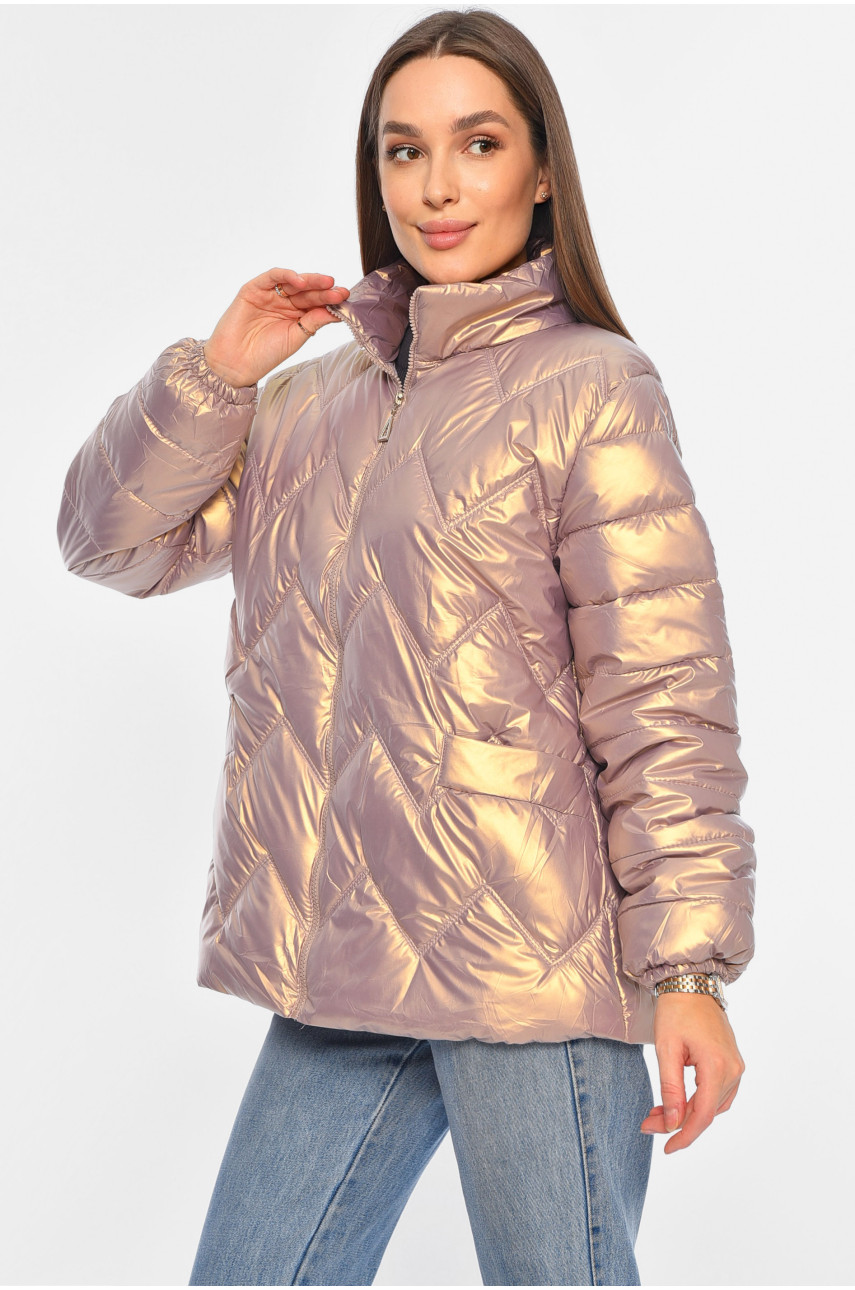 Куртка жіноча демісезонна бузкового кольору 226 195997